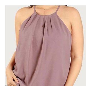 Rose Pink Halter Cami Top